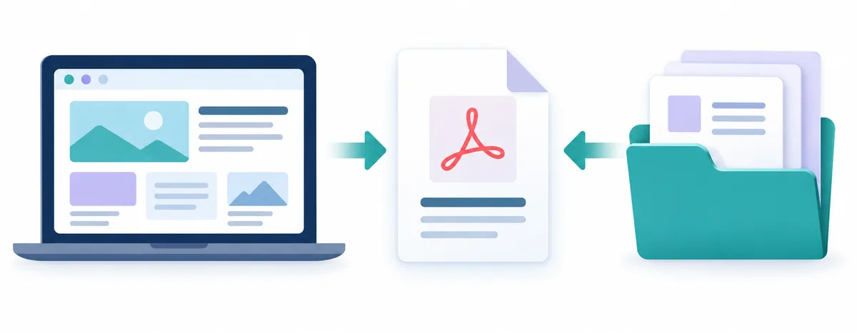 本文ページ、公開用PDF、編集可能な原本の役割を並べたイラスト