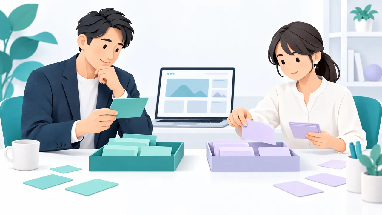 ホームページの追加要望を二つのトレーに分けて相談する事業者と制作担当者